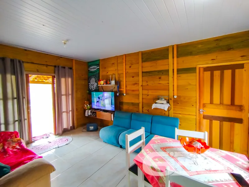 Casa de madeira pré-fabricada com dois quartos, sa