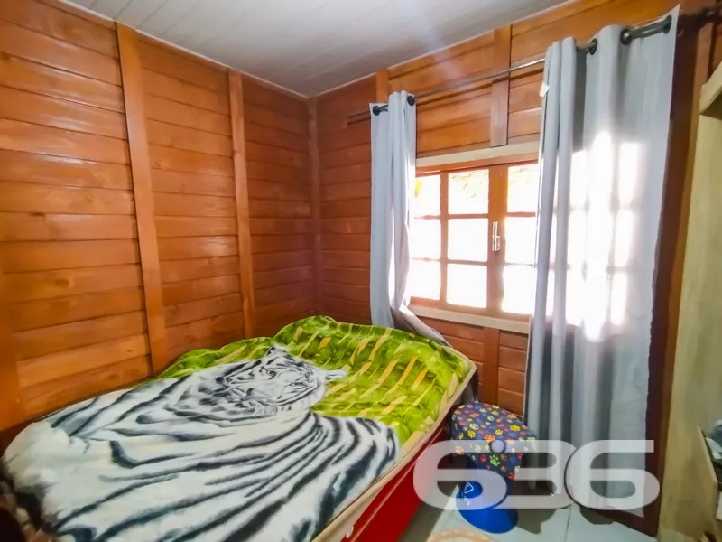 Casa de madeira pré-fabricada com dois quartos, sa