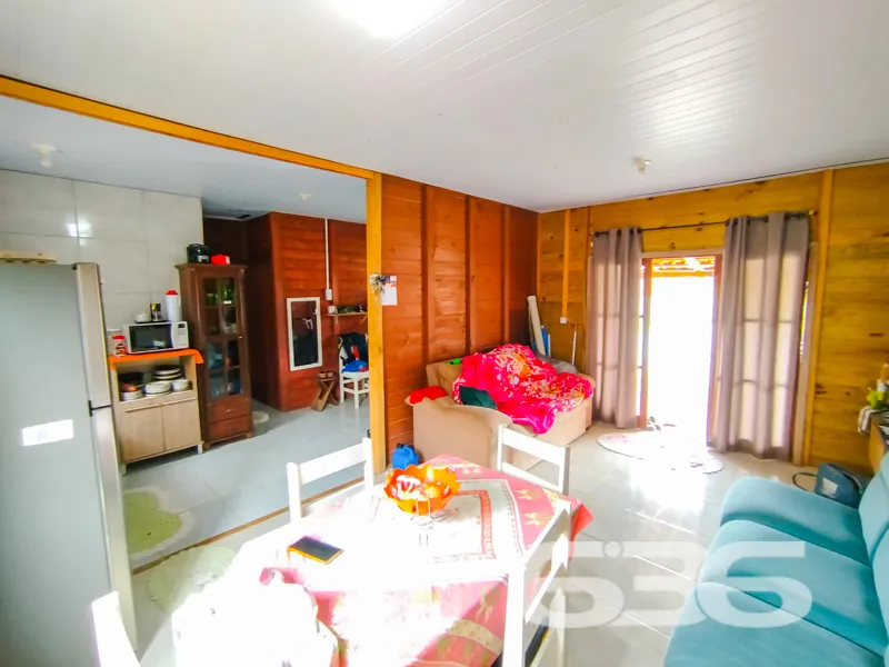 Casa de madeira pré-fabricada com dois quartos, sa