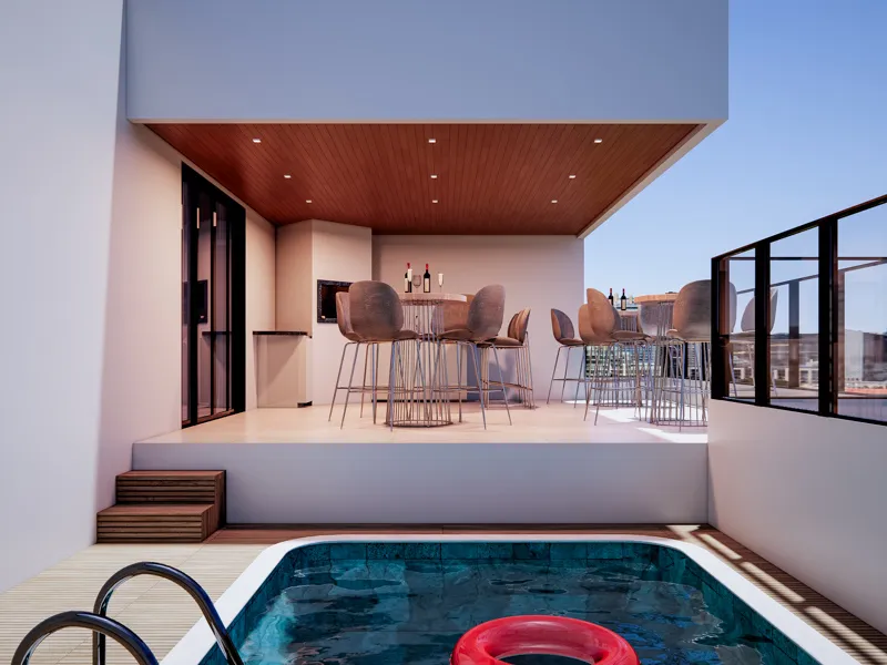 Cobertura plana à venda no Saguaçu, Joinville com 